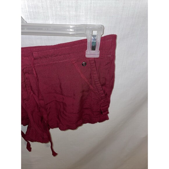 Bebop Casual Shorts Women’s Size Medium Red Zip Fly Drawstring Pockets - Picture 4 of 12